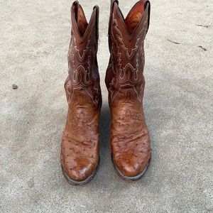 Lucchese 1883, brown ostrich skin, sz 11D